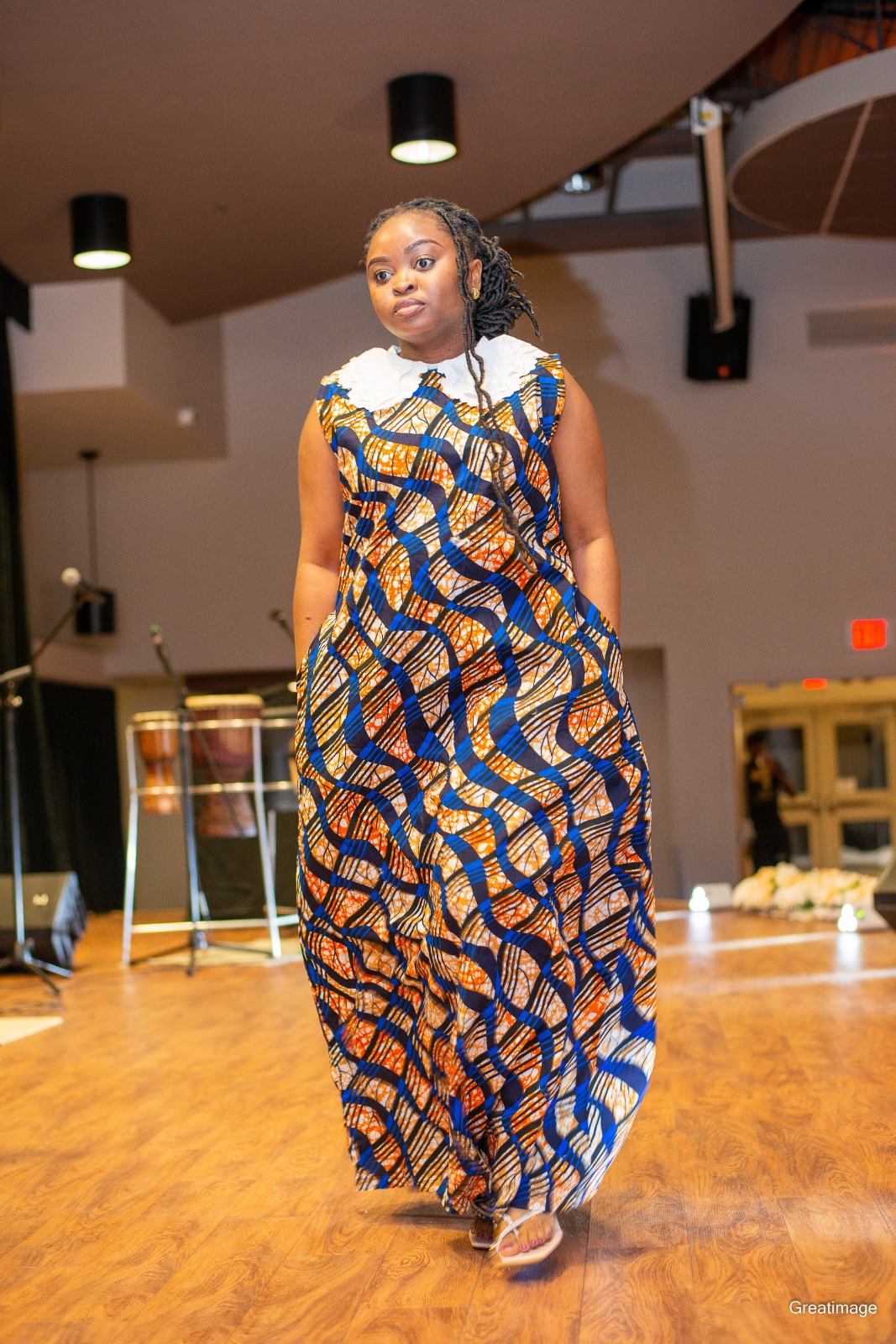 BuchiHafrikana Ankara Print Long Gown