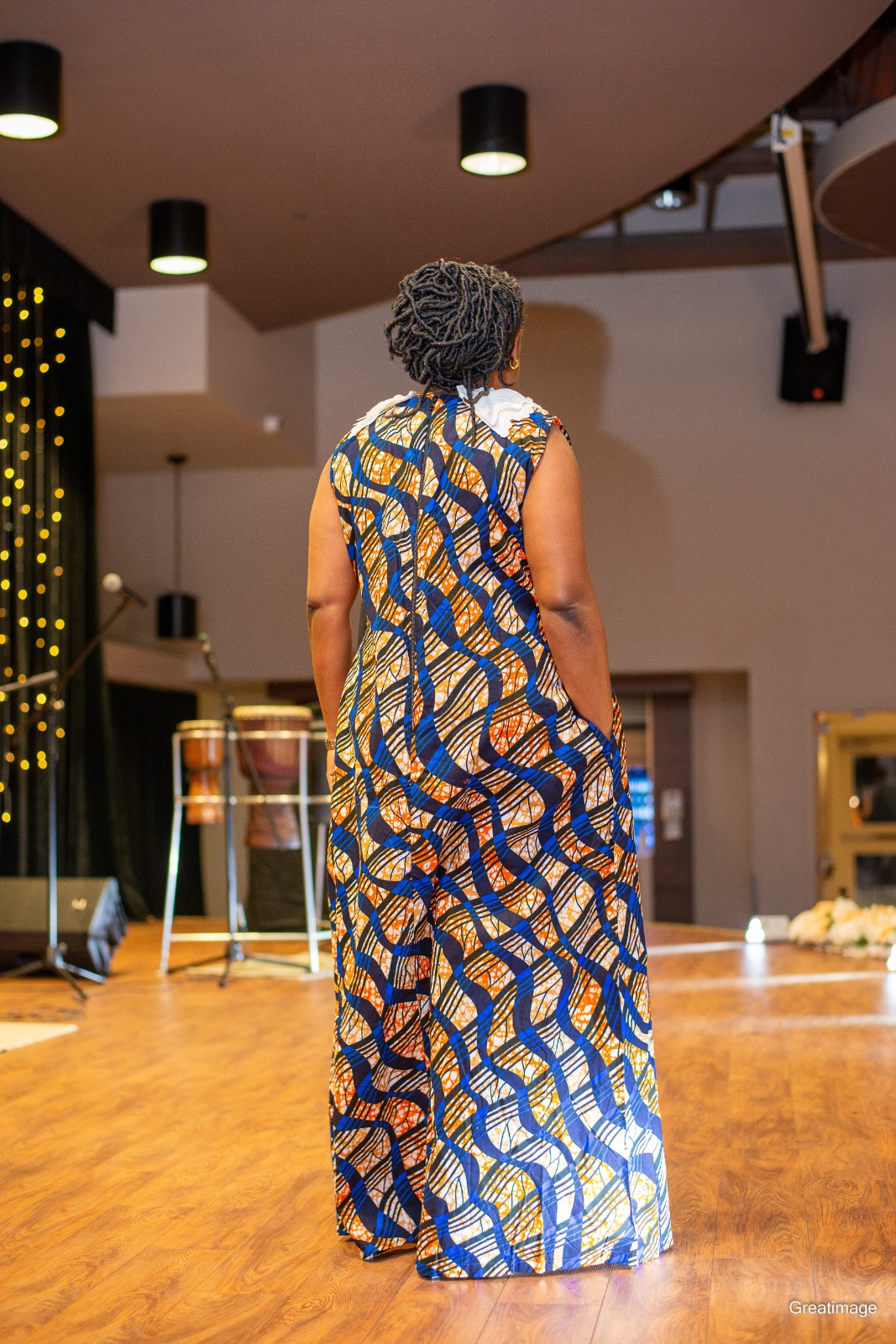 BuchiHafrikana Ankara Print Long Gown